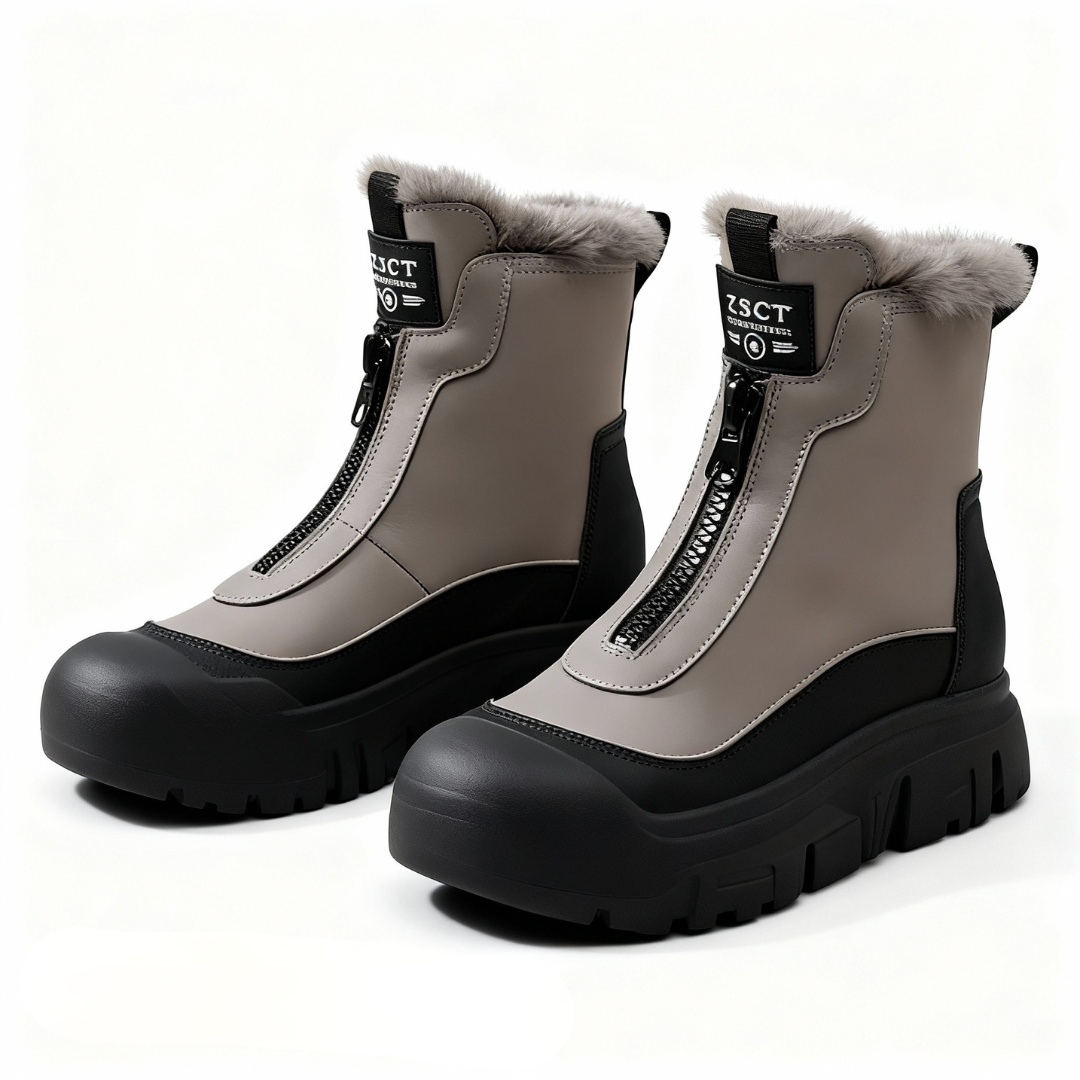 Insulated Zip Winter Boots for Cold-Weather Wear