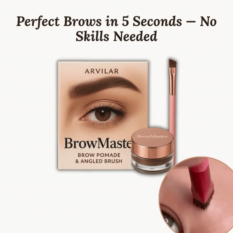 BrowMaster - Pomada para Cejas con Brocha de Precisión Kit de Maquillaje