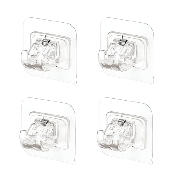 Adhesive Wall Hooks for Towel Rods and Home Organization (x4)
