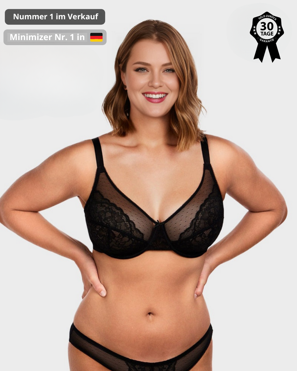 CurveLuxe — Pitsinen tukirintaliivi säädettävillä olkaimilla