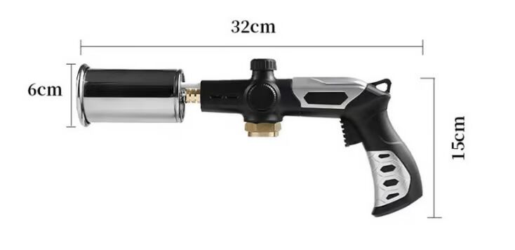 Erős propánfáklya állítható lánggal (a tartály nem tartozék)
