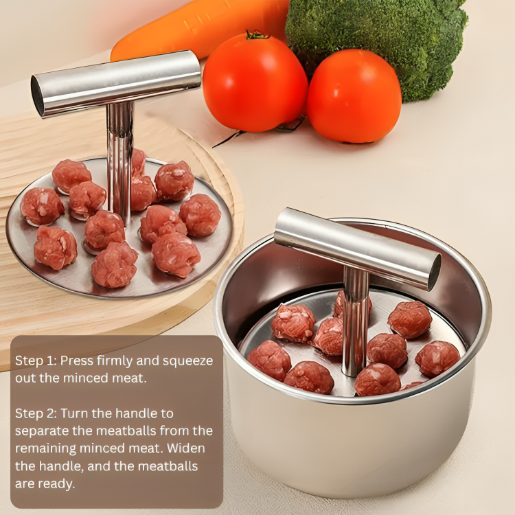 MeatPress - Stainless Steel Meatball Maker Mold