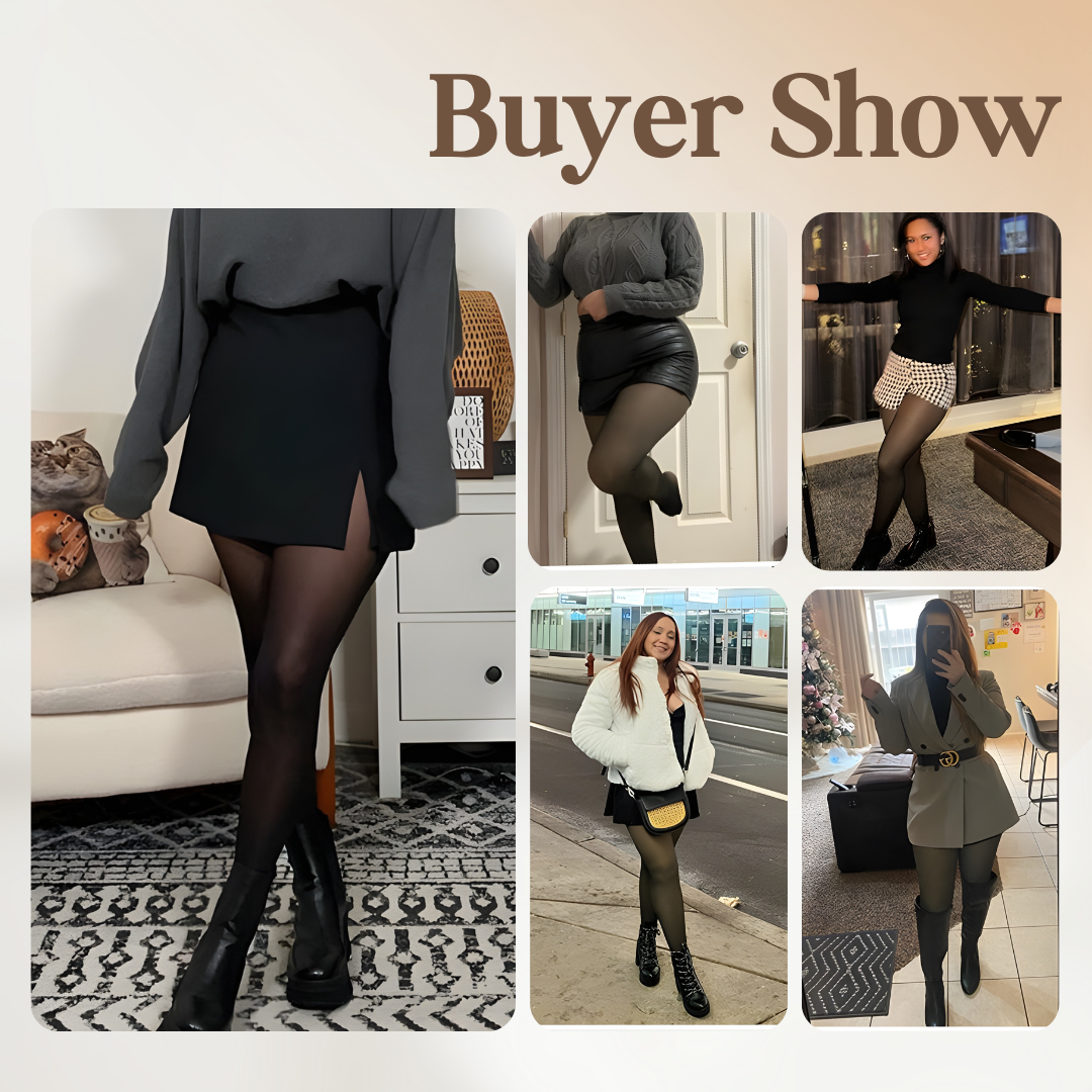 Translucent Lined Winter Tights for Cold-Weather Wear