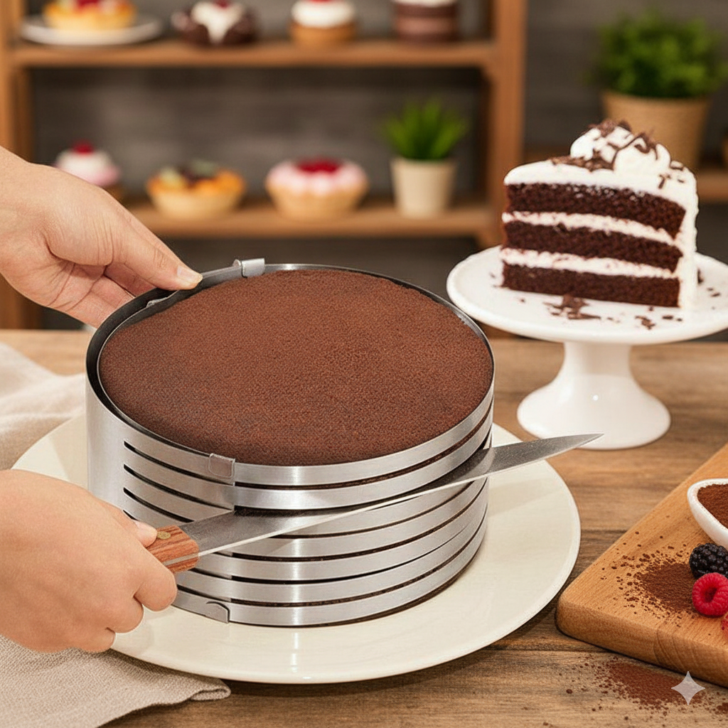 EvenLayer - Adjustable Cake Leveling Tool for Even Cake Layers