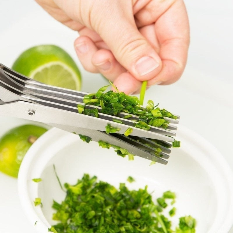 SliceMate - Multi-Blade Herb Cutting Scissors