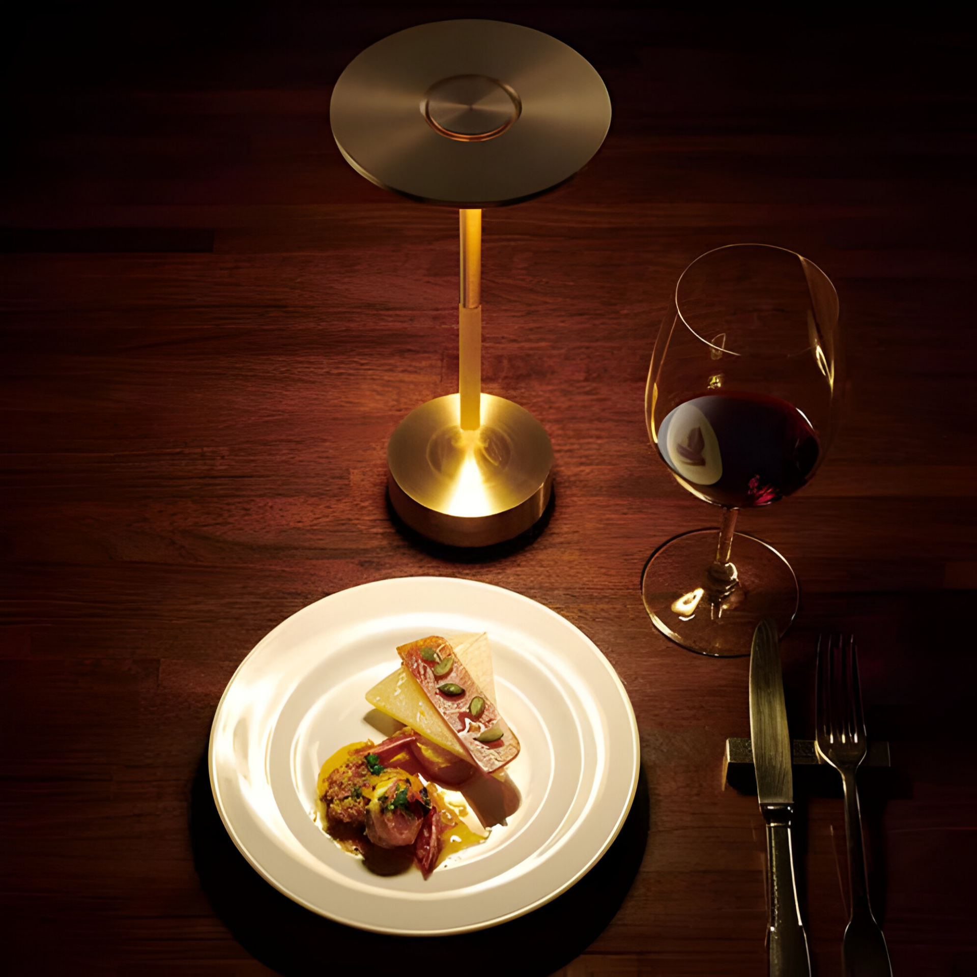 GlowLite – johdoton LED‑pöytävalaisin kosketushimmentimellä