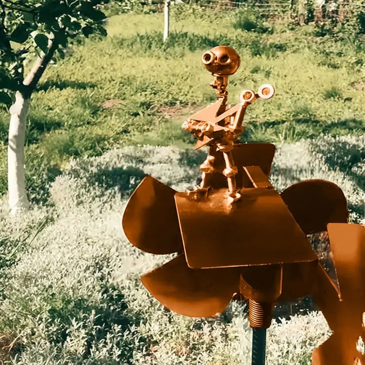 RockBeater Pro - Handmade Garden Wind Drummer Sculpture