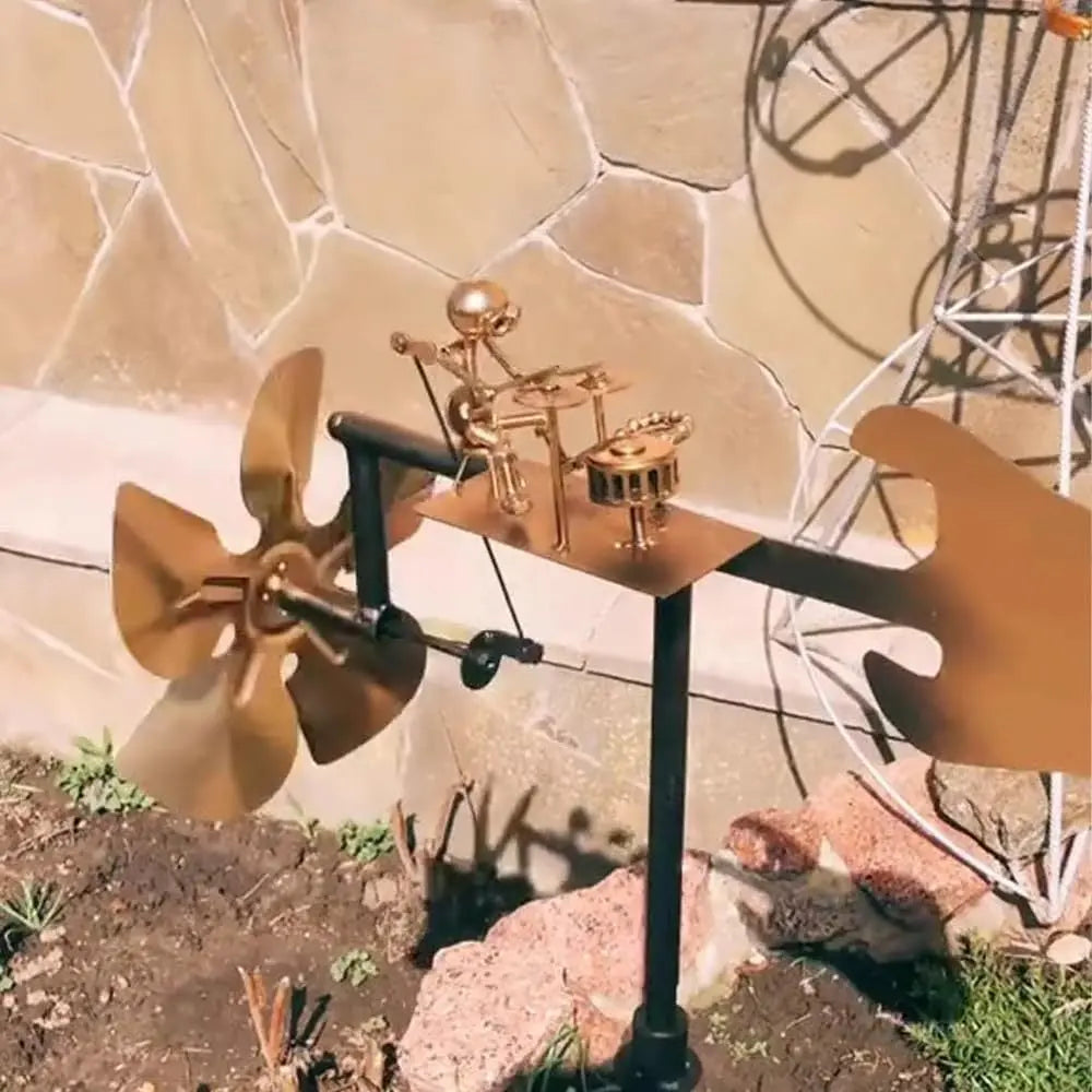 RockBeater Pro - Handmade Garden Wind Drummer Sculpture