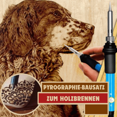 PyroCraft Pro — Set mit Brandmalstift für Holzbrandmalerei und Pyrografie