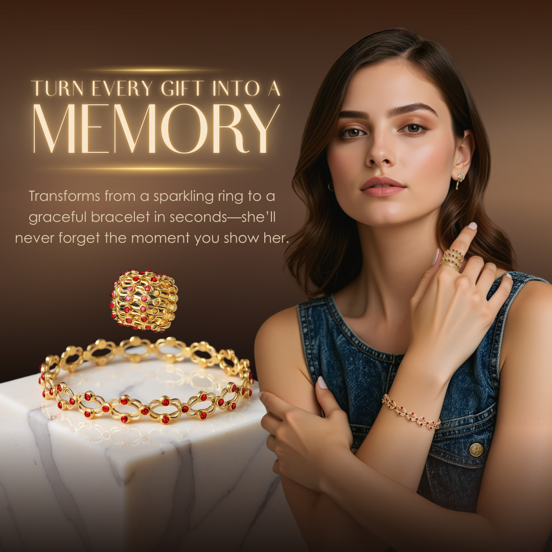Foldable Ring-to-Bracelet Jewelry Accessory