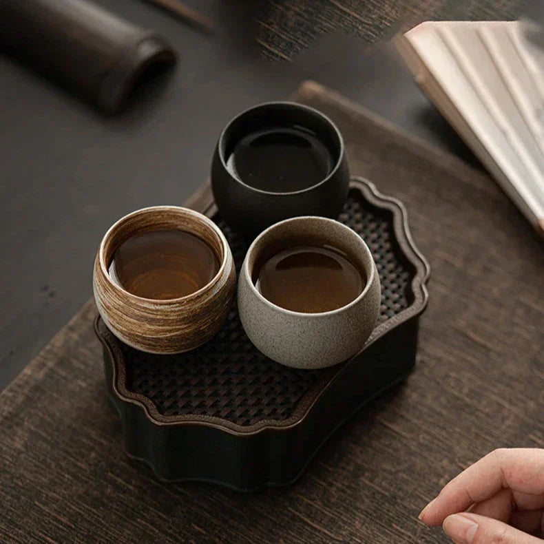 RusticBrew - Set di tazzine da caffè espresso in ceramica fatte a mano