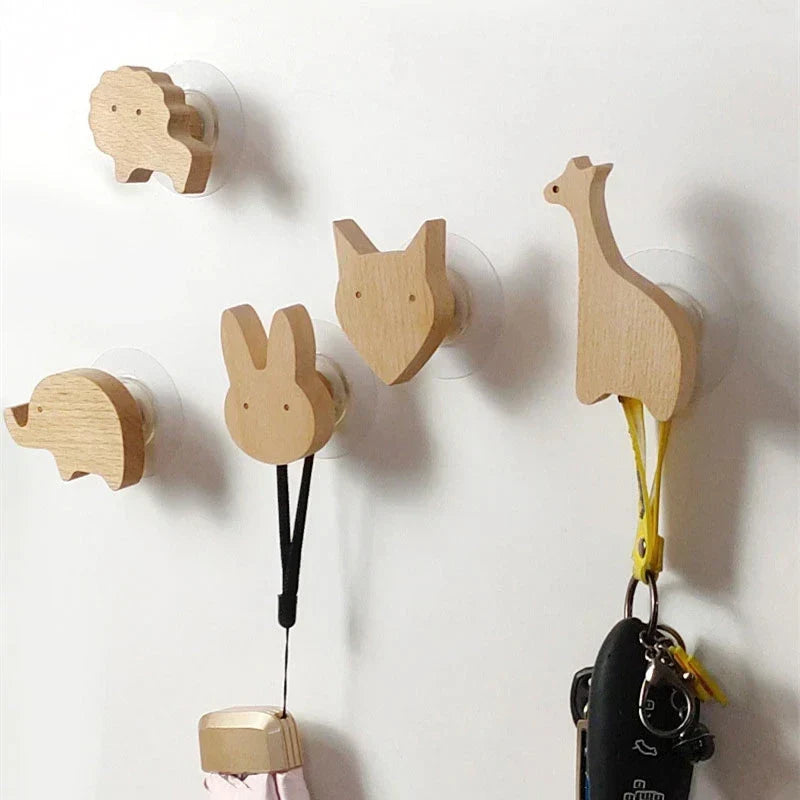 NordicPals - Set houten dierenwandhaken
