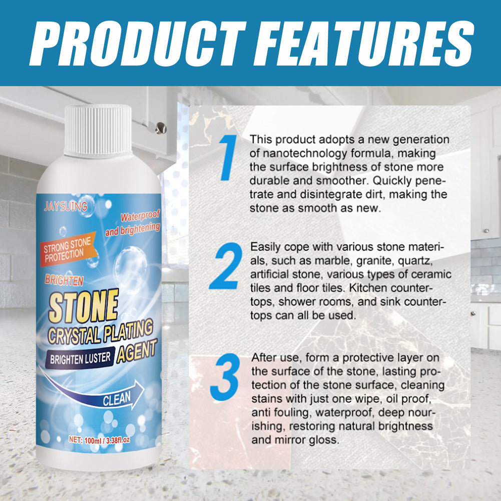 CrystalGleam - Stone Surface Cleaning & Care Solution with Applicator
