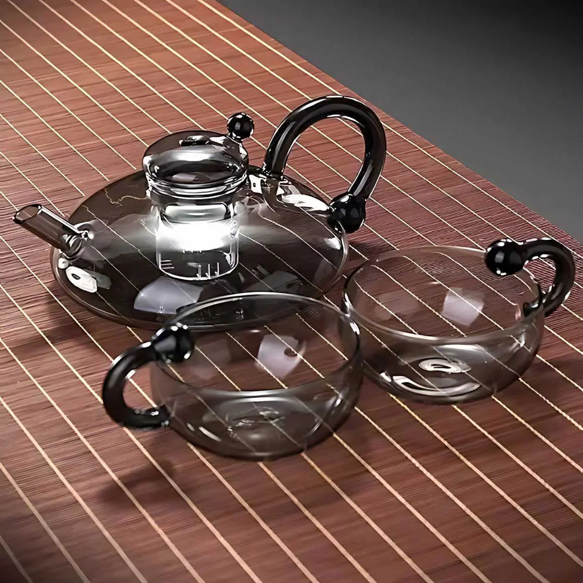 Sereno Filtration Teapot Set – 600ml Glass Brewing Set