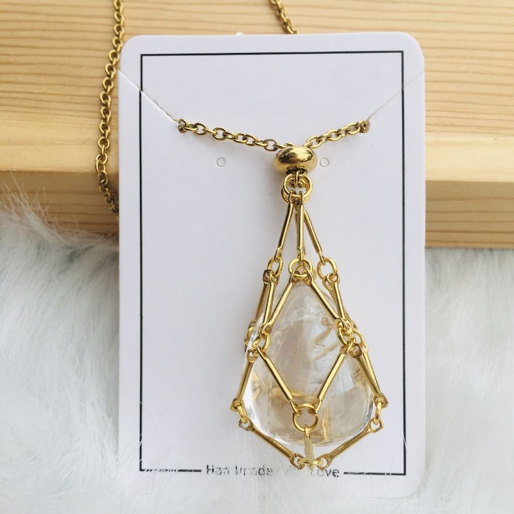 Interchangeable Crystal Stone Necklace