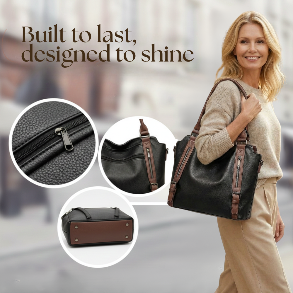 Everyday Structured Tote Bag with Zip Closure