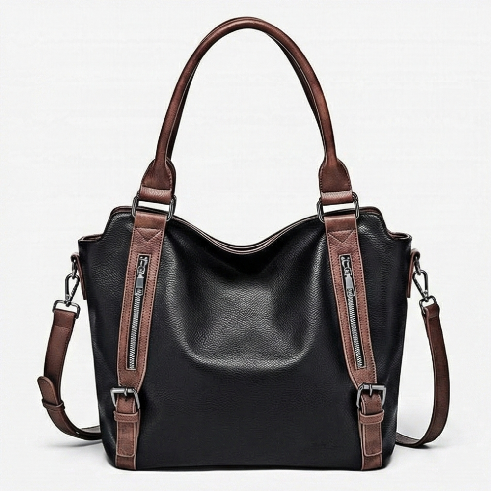Everyday Structured Tote Bag with Zip Closure