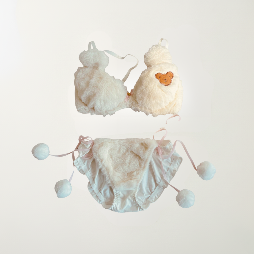 Cozyelle - Soft Plush Cute Lingerie Set
