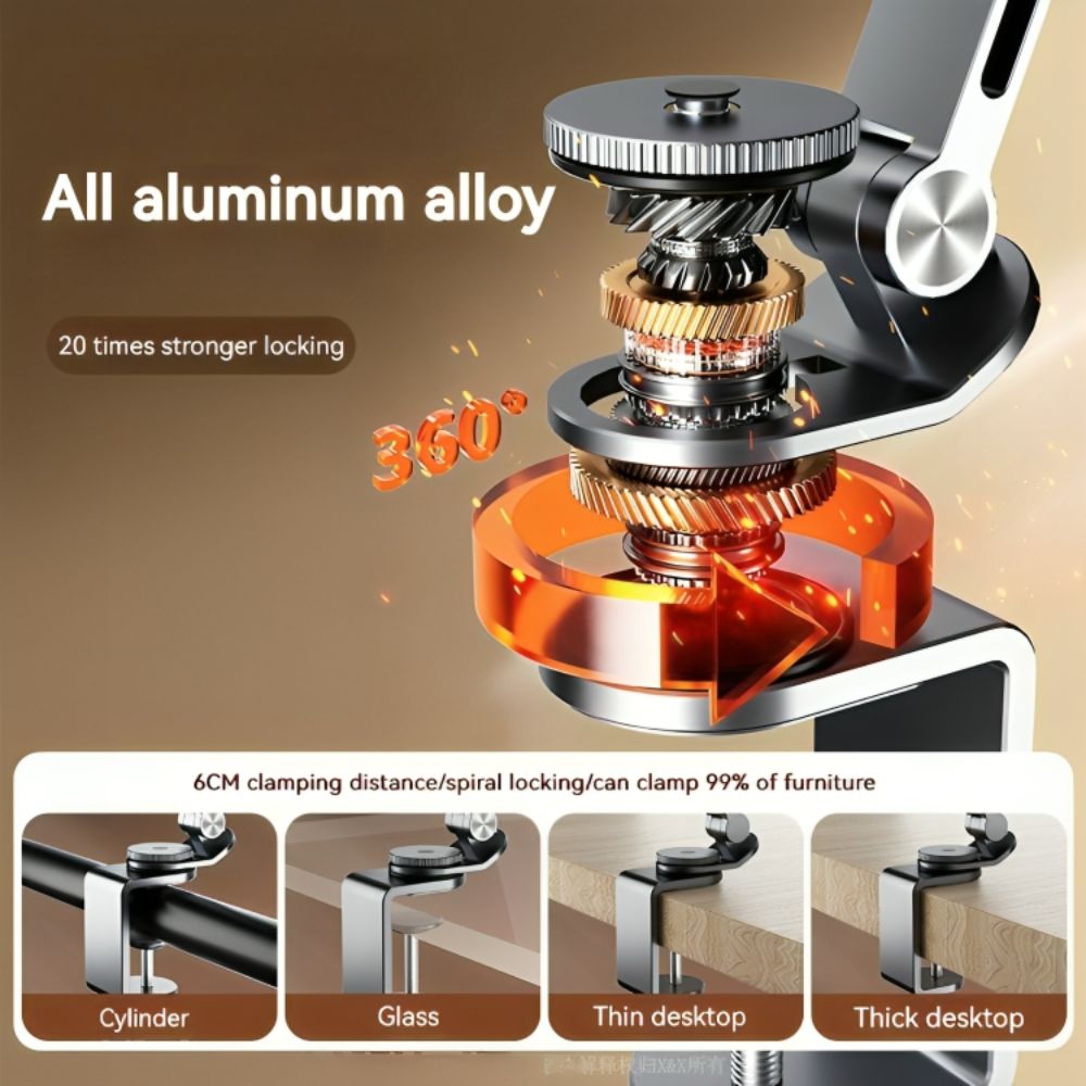 EliteStand - Adjustable Aluminum Tablet & Phone Desk Mount Stand