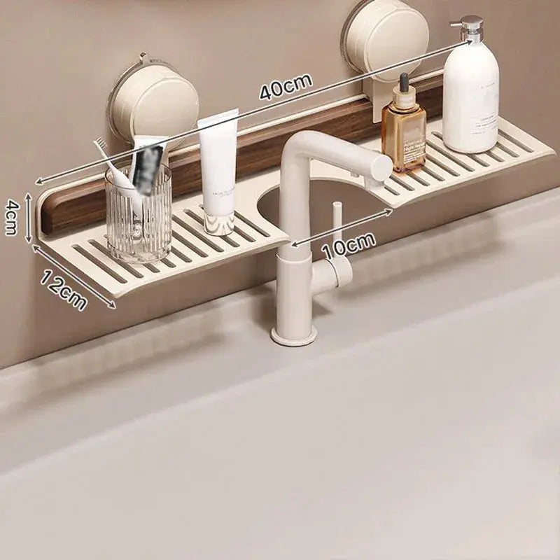 Wall-Mounted Sink Rack Organizer with Drain Tray for Kitchen
