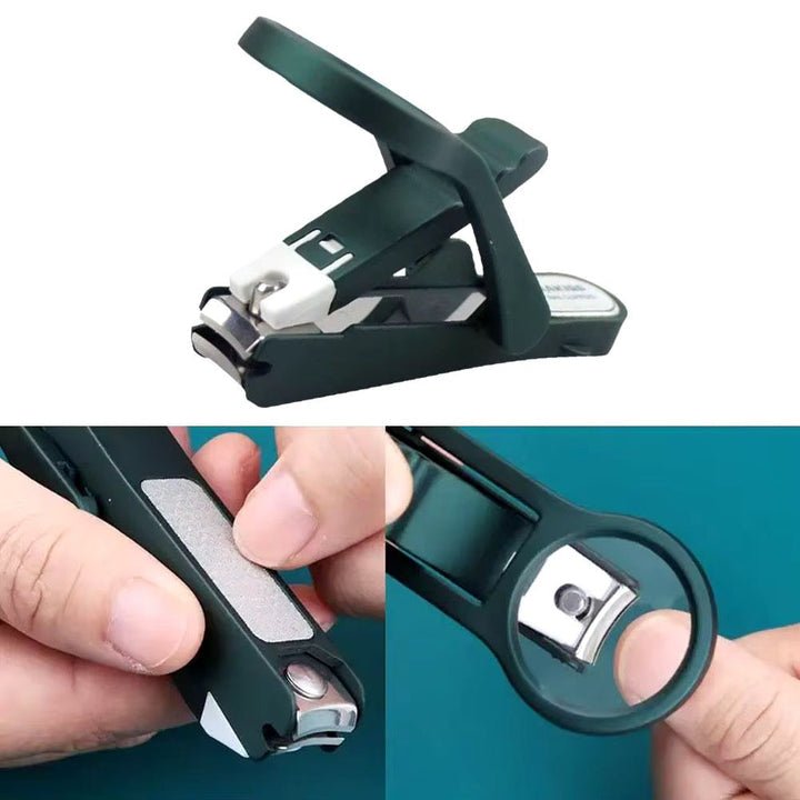 ClipGuard Pro — Cortaúñas 3 en 1 con lupa y recolector de recortes