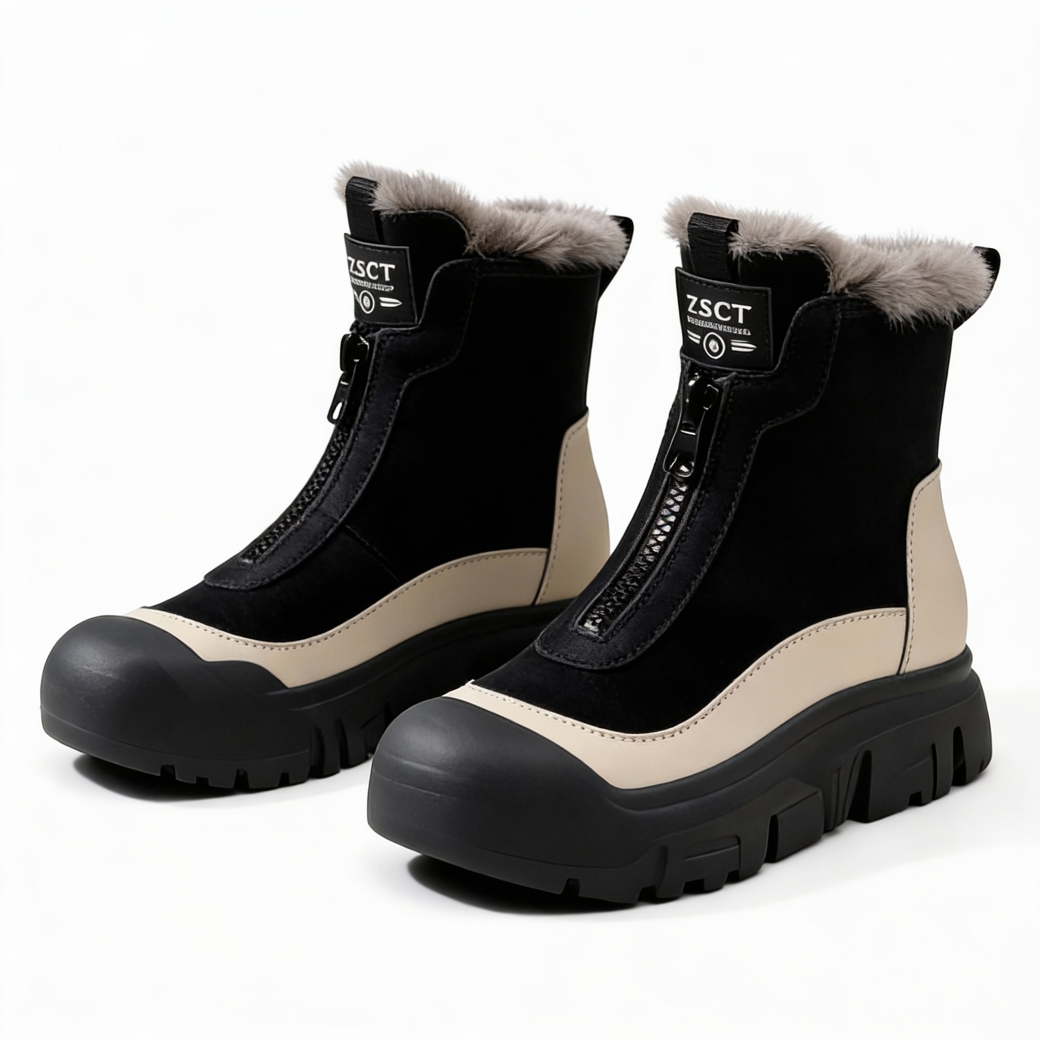 Insulated Zip Winter Boots for Cold-Weather Wear
