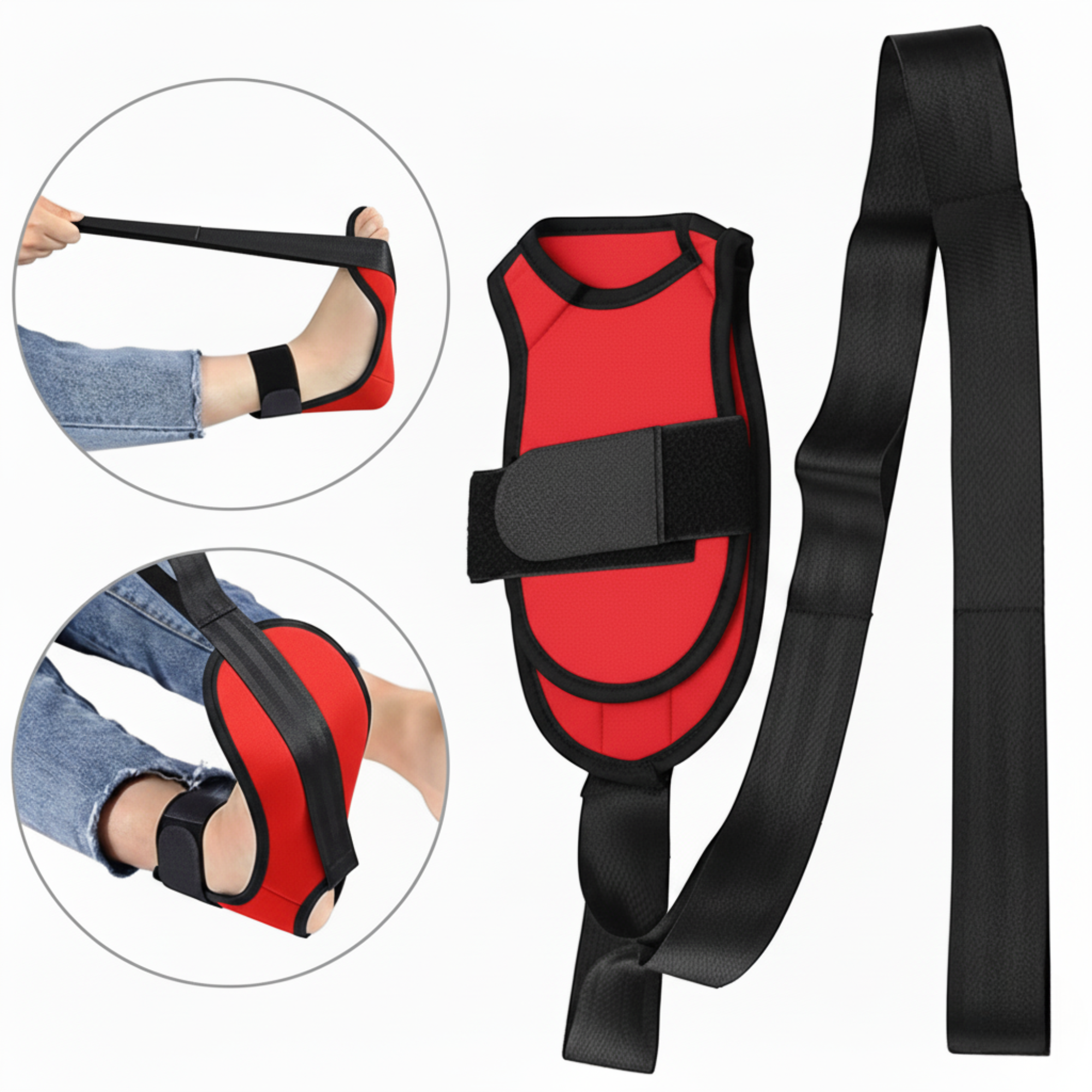 StrongoFlex — Correa elástica con lazo para el pie para entrenamiento de flexibilidad