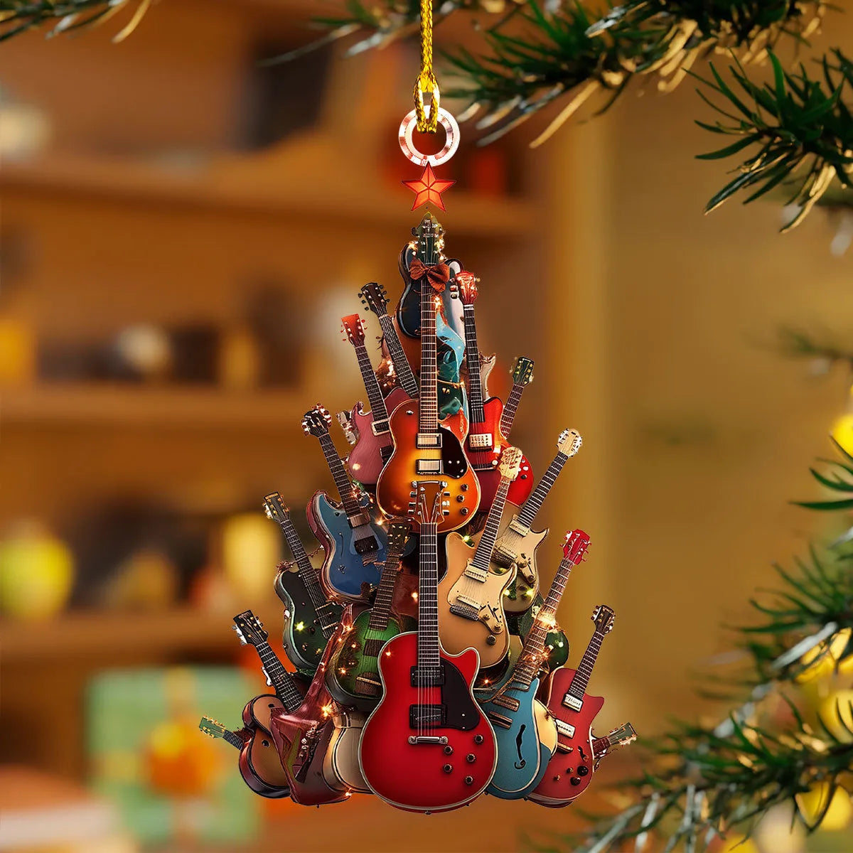 FestiveStrings – Weihnachtlicher Gitarren‑Christbaumschmuck