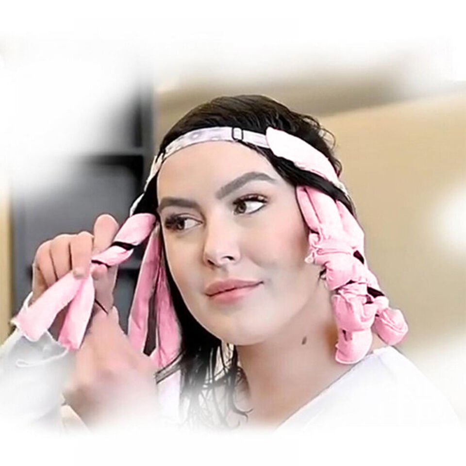 LuxeCurlPro — Set de diadema para rizos sin calor para peinar el cabello durante la noche