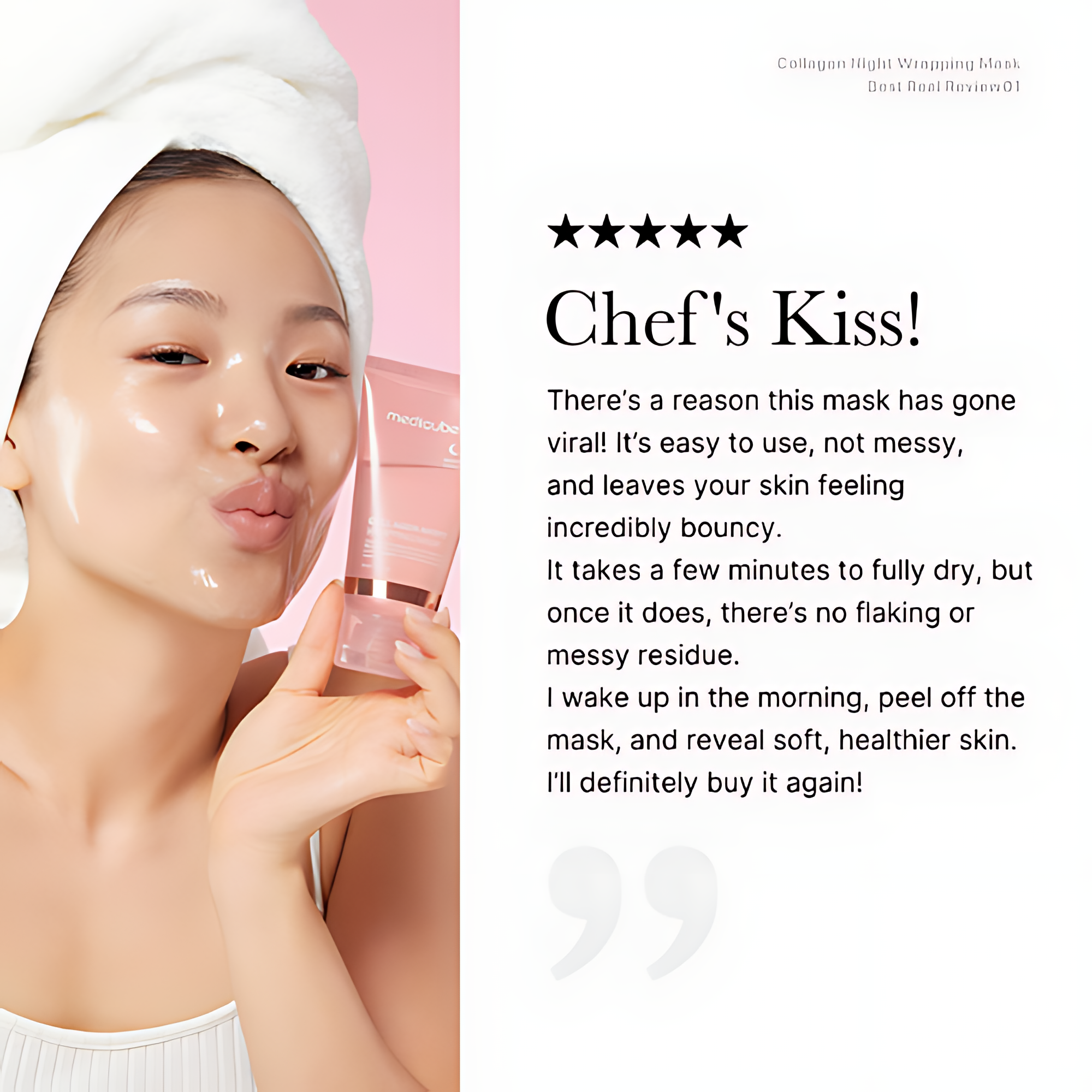 LuminaraSkin - Mascarilla nocturna de colágeno para una piel hidratada, suave y radiante