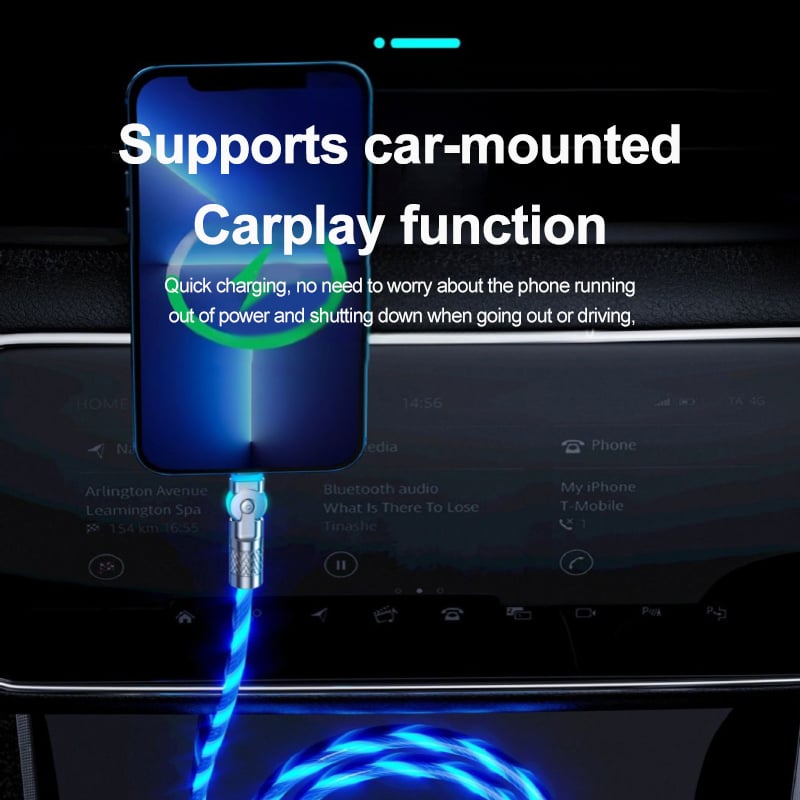 GlowLink – 540°-ban forgatható, fényjelzős gyorstöltő kábel