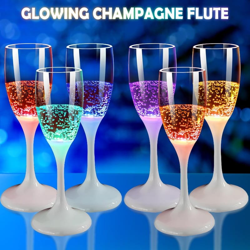 Ensemble de flûtes à champagne de fête lumineuses TwilightSip