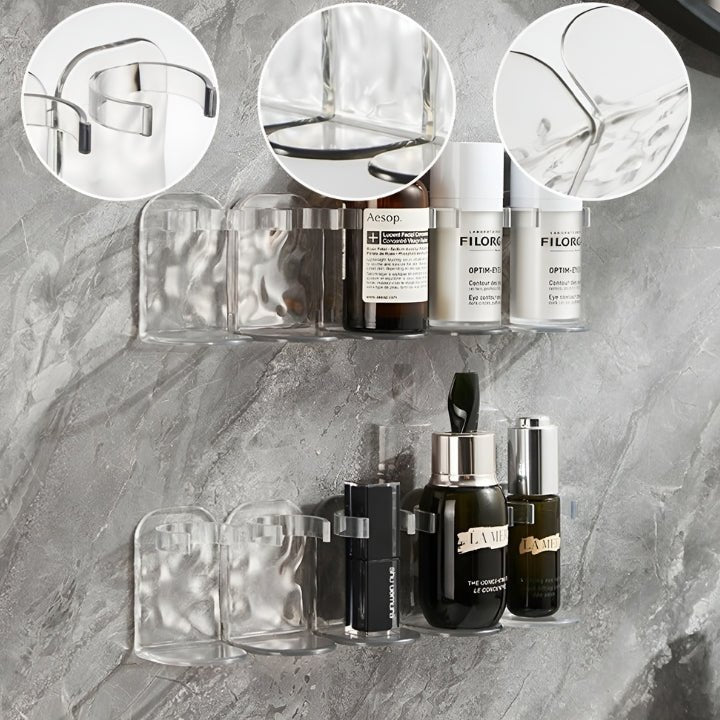 AquaGripPro — Wall Mounted Shower Shelf with Adhesive Hooks