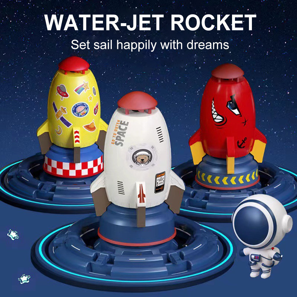 Rocket Water Sprinkler Toy for Outdoor Garden Summer Play