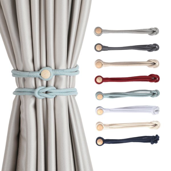 Magnetic Curtain Tiebacks Rope Holders