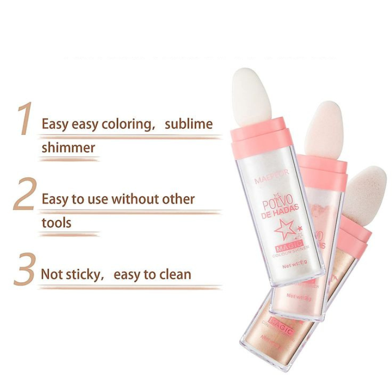 LumaBlaze — Iluminador en barra de polvo nacarado para un brillo radiante en rostro y cuerpo