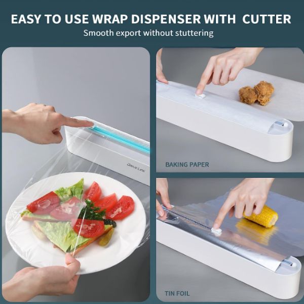 WrapMaster Pro — Magnetic Plastic Wrap Dispenser with Built-In Cutter