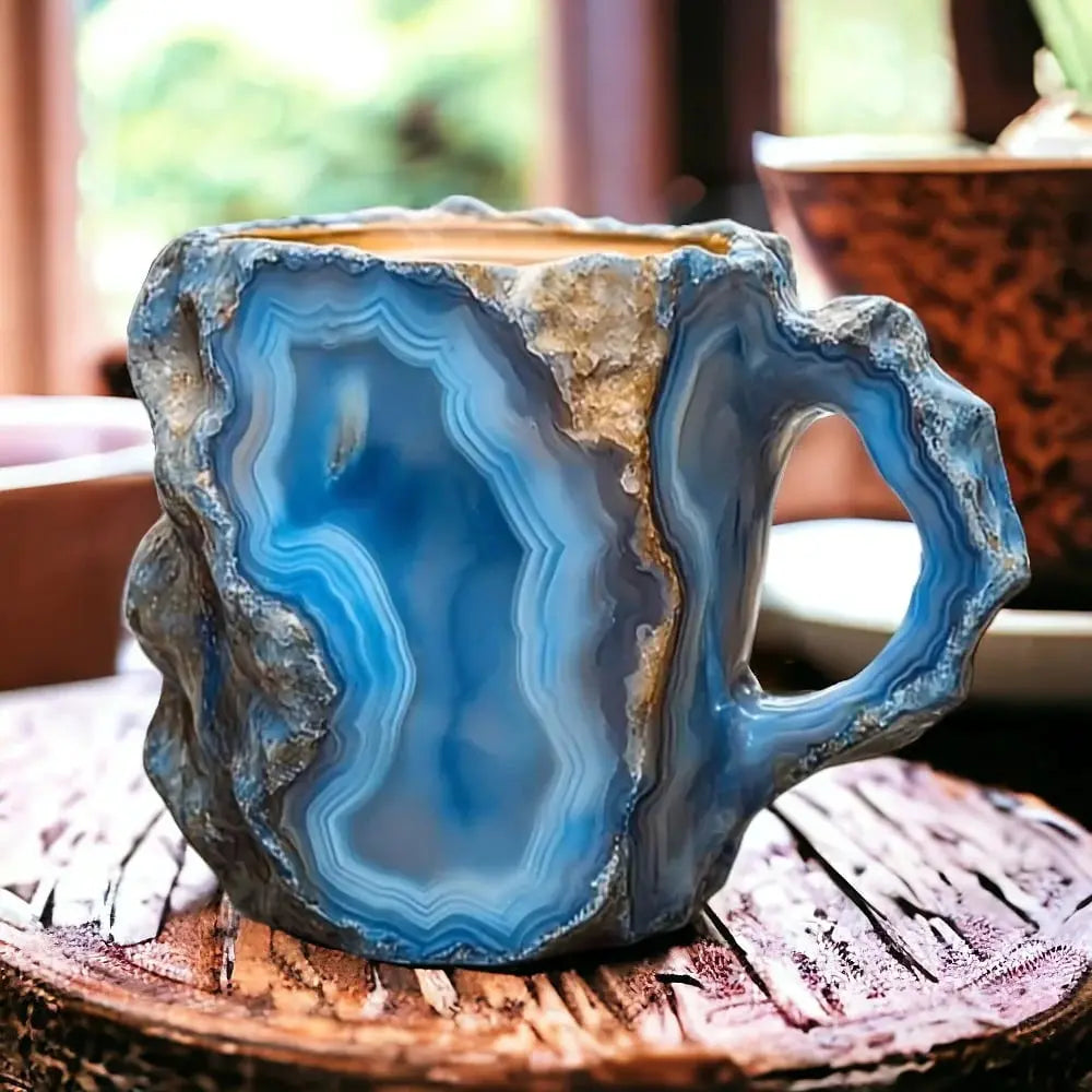 CrystalHaven - Artisan-Style Coffee Mug with Textured Finish