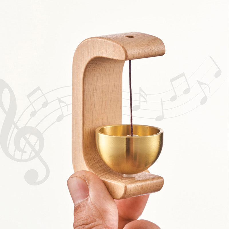 Campanello per porta minimalista con cornice in legno decorativa