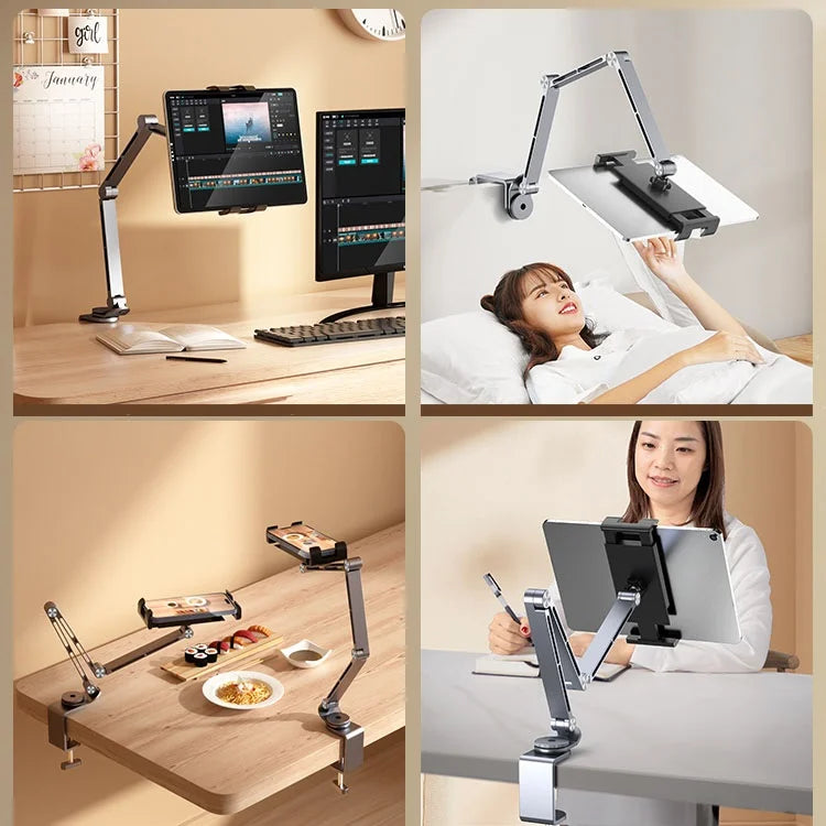 FlexiStandX — Nastavitelný stolní stojan na telefon a tablet s upínací svorkou