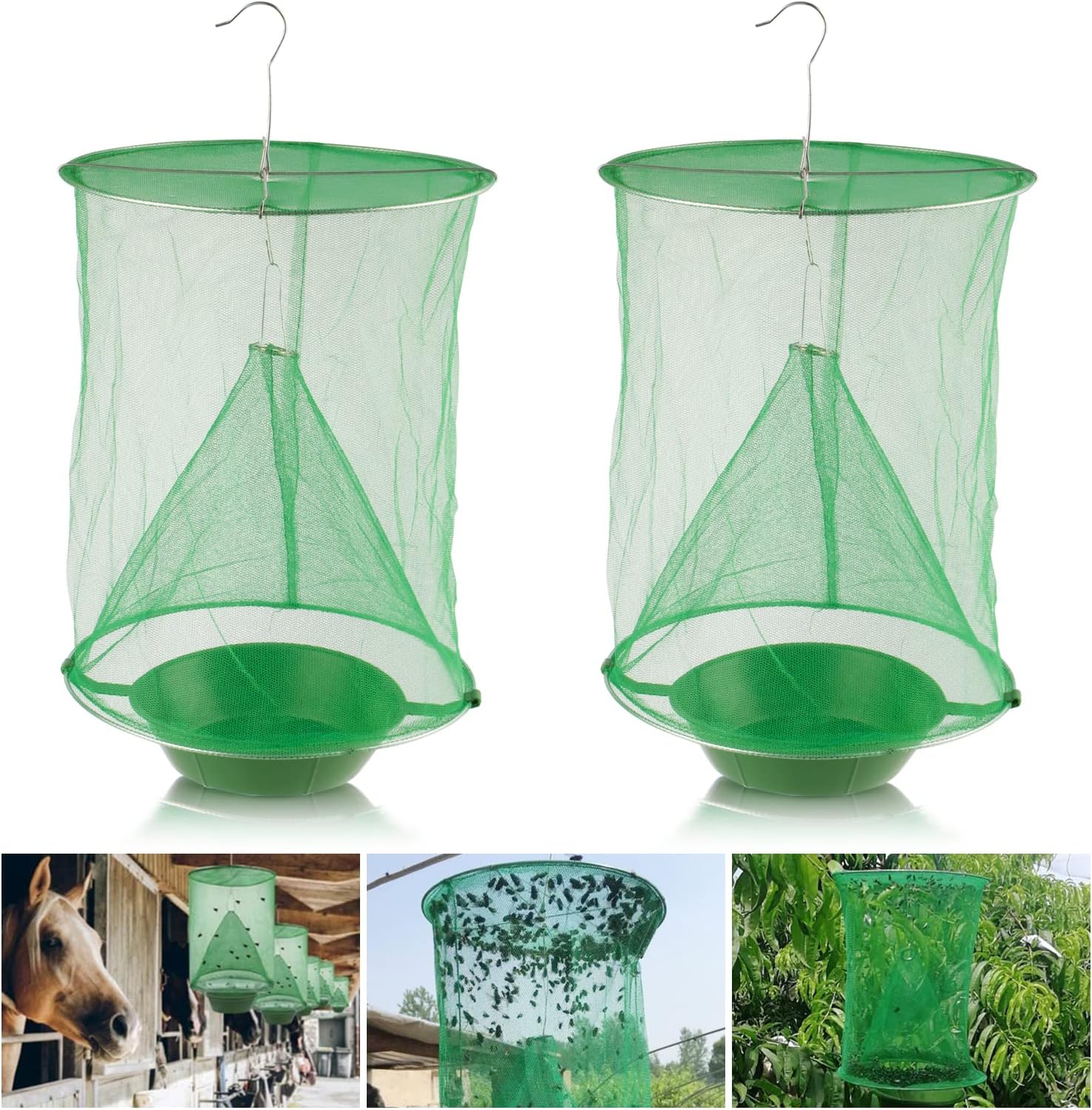 TrapSavage — Reusable Hanging Fly Trap Mesh Catcher