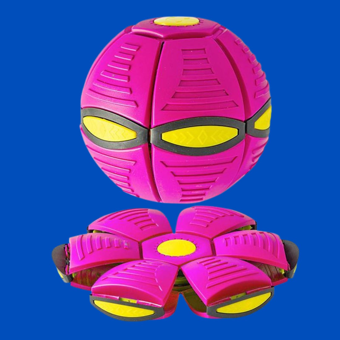 FlyMorph – förvandlingsbar kastskiva och boll-leksak