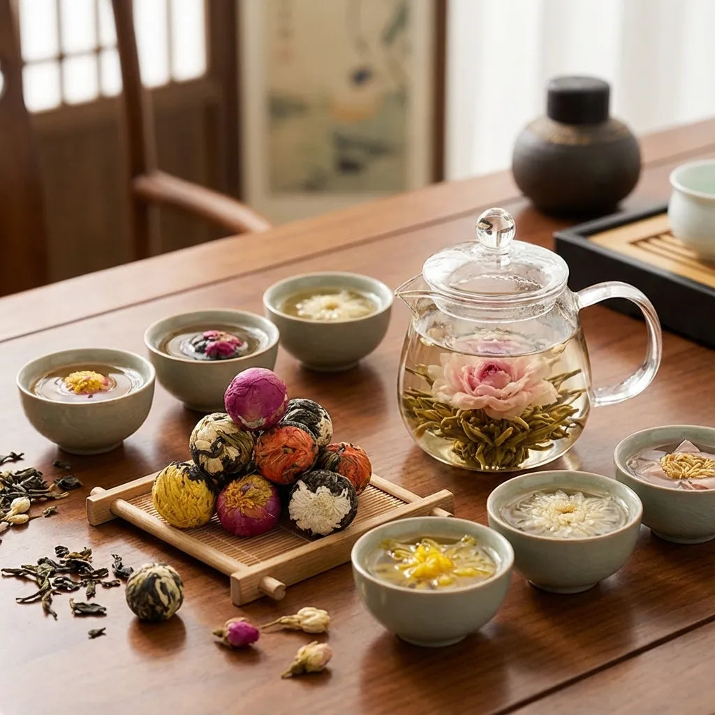 Blooming Pu-erh Flower Tea Balls
