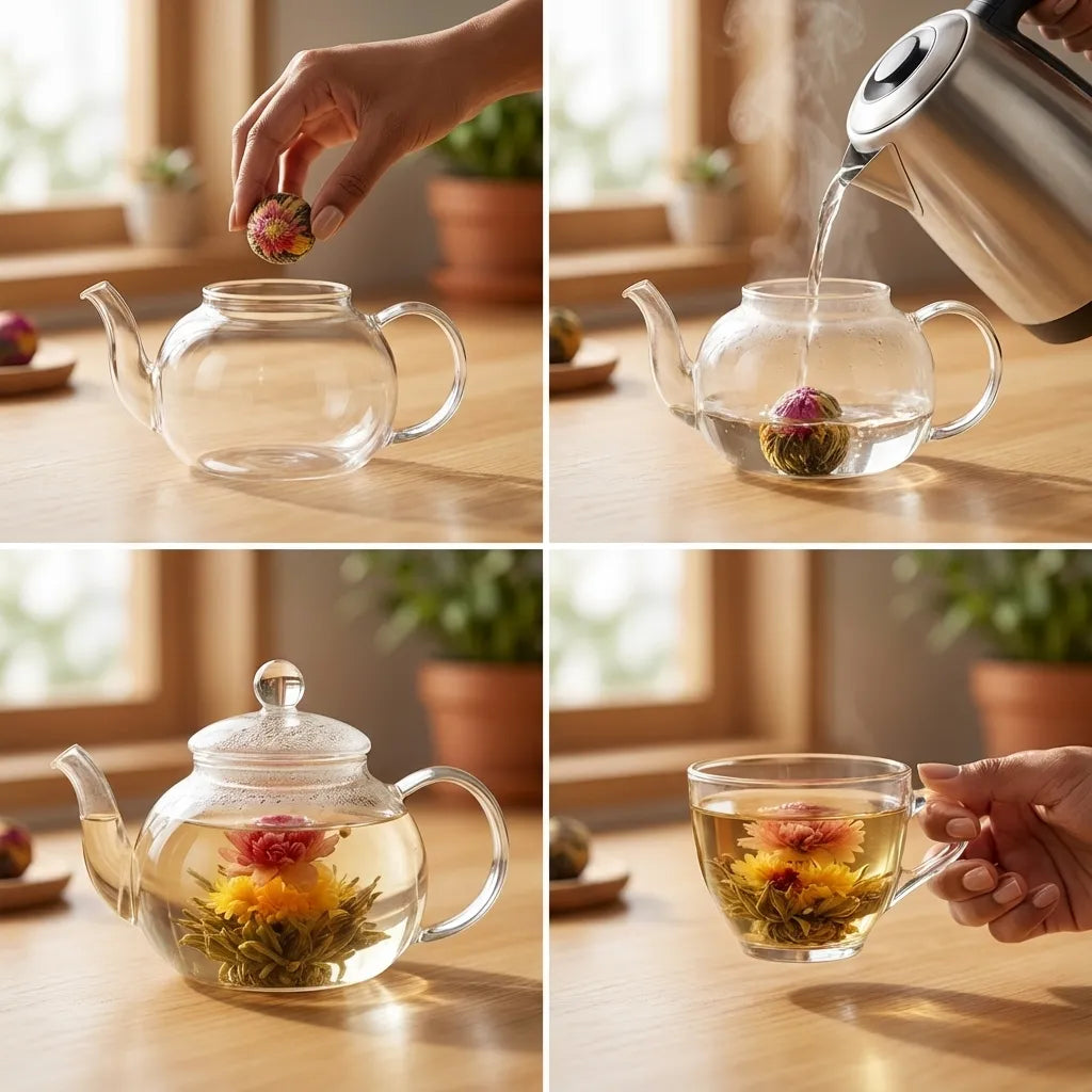 Blooming Pu-erh Flower Tea Balls