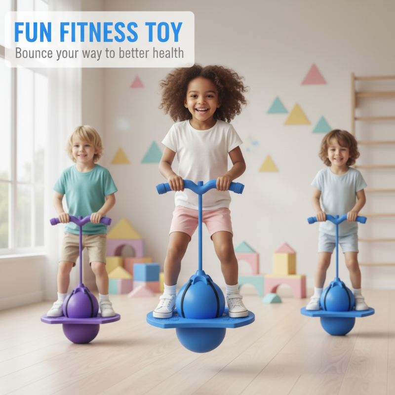 BounceVortex — Lasten tasapainohyppypallo kahvalla aktiiviseen leikkiin