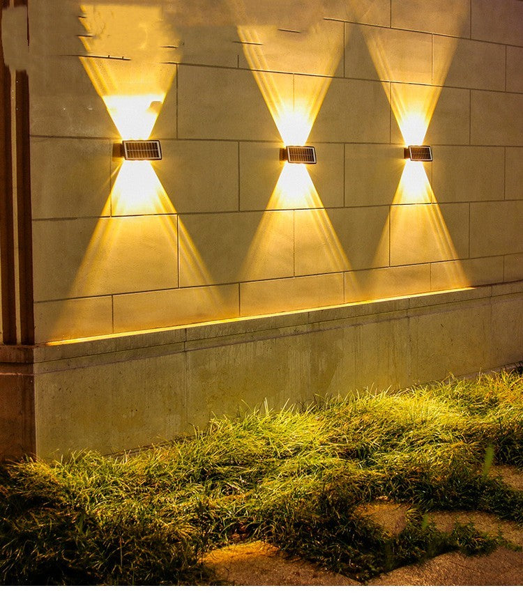 Solar LED Wall Light for Outdoor Garden Fence and Patio