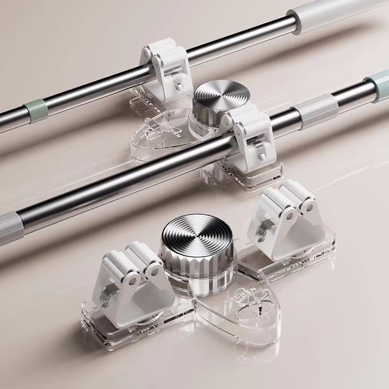 WallGrip – Regulowany uchwyt ścienny na mop i miotłę z organizerem