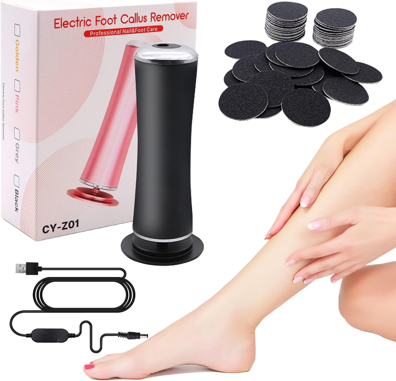 VelvetStep — Removedor eléctrico de durezas para pies