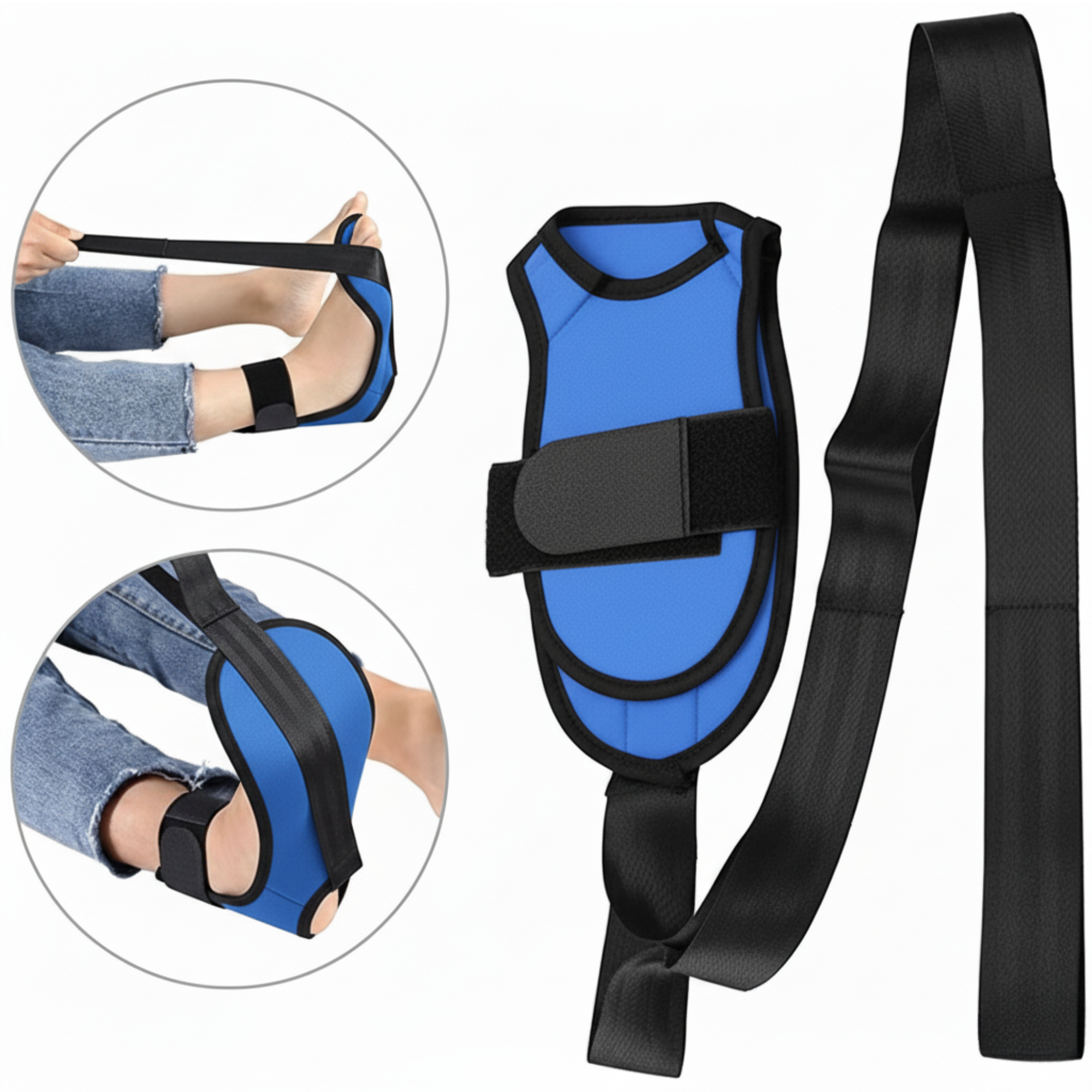 StrongoFlex — Correa elástica con lazo para el pie para entrenamiento de flexibilidad