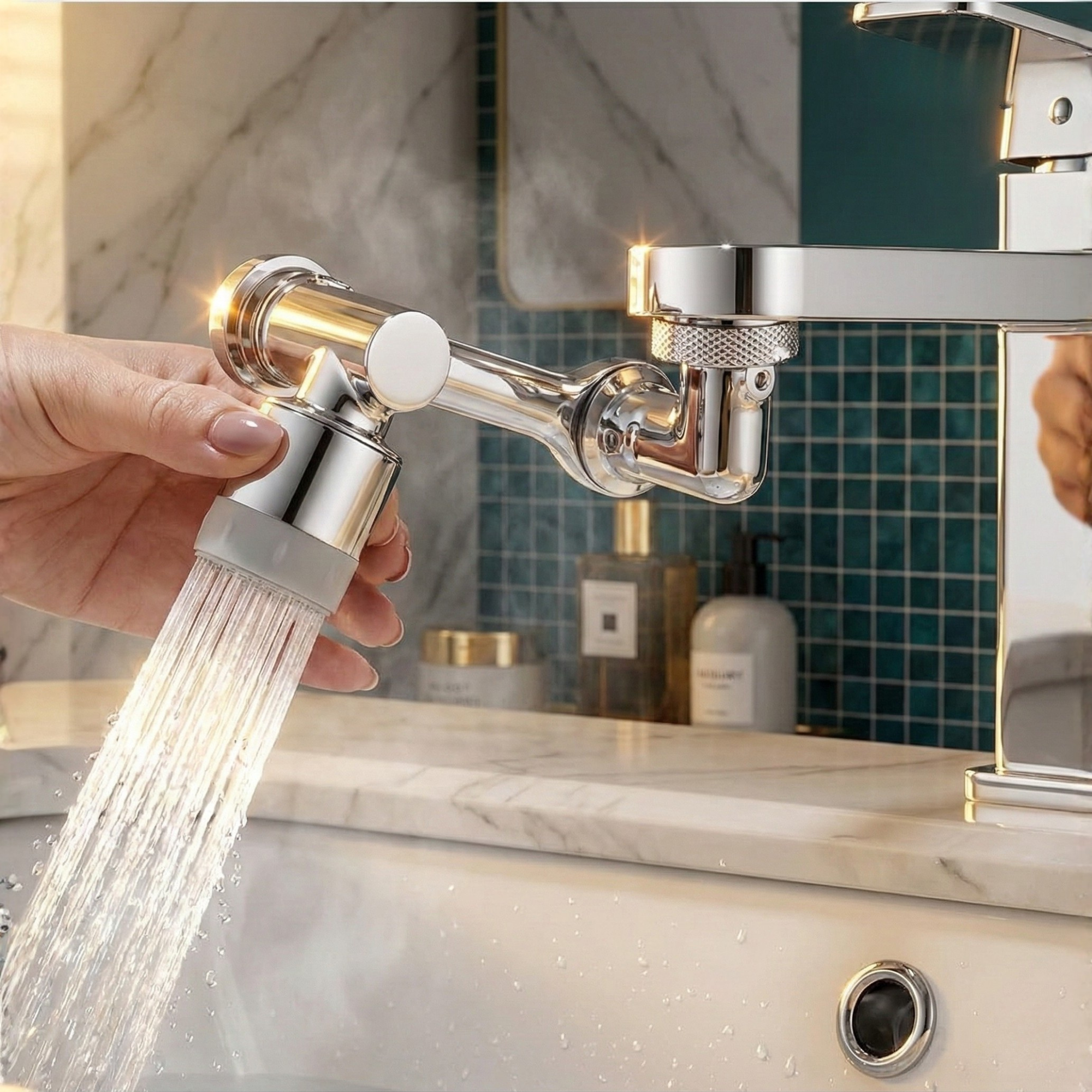 HydroTwist — 360° Swivel Faucet Extender for Kitchen Sink